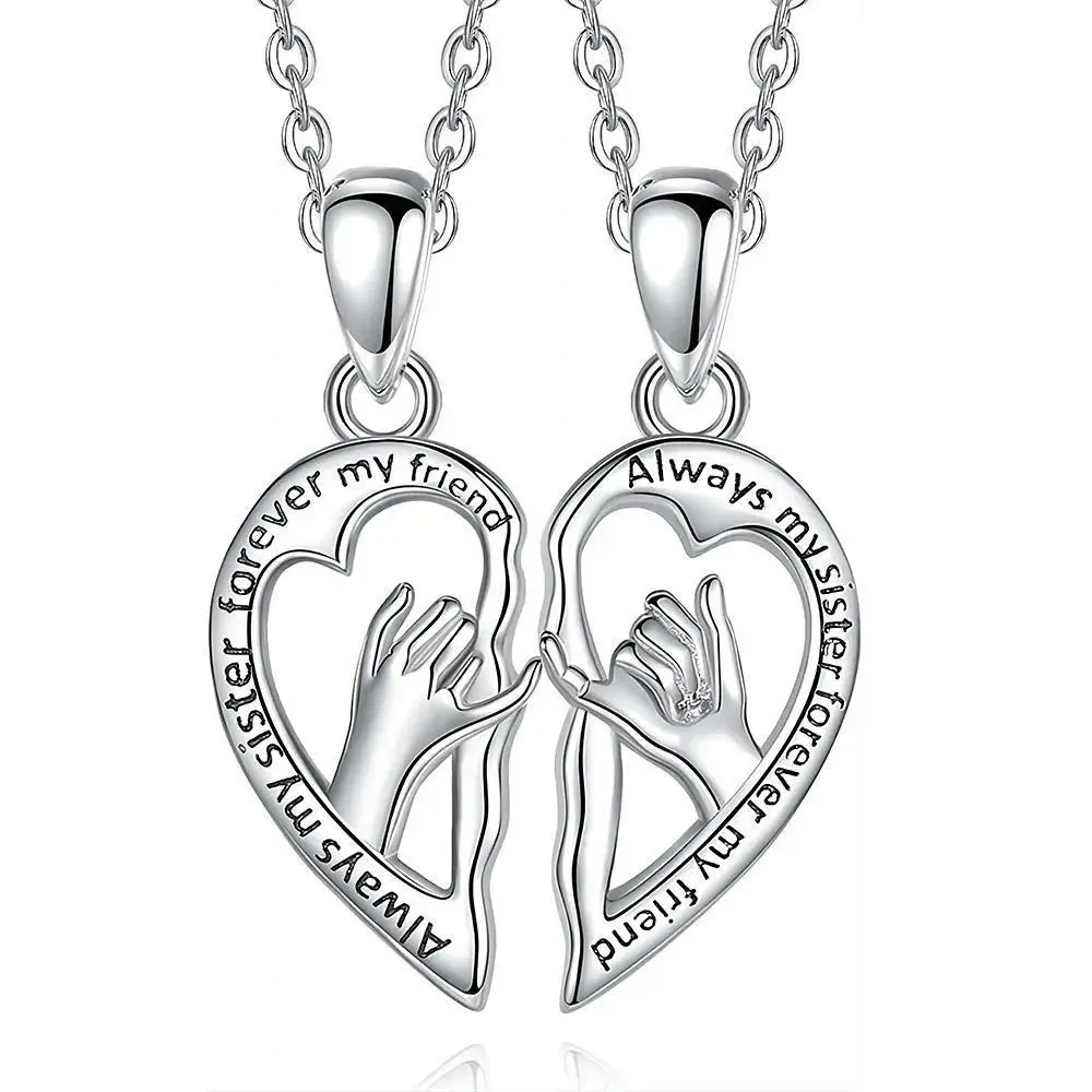 Women's 925 Silver Classic Love Pendant 2-Piece Sets, Fashion Jewelry, Lovers' Gift Ideas, Personalized Accessory (Note: Avoid Water), Two Piece Sets