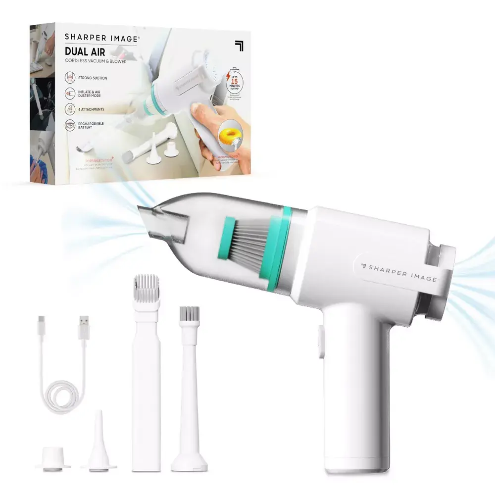 Sharper Image Cordless Handheld Vacuum and Blower White