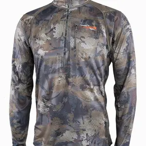 SITKA Gear Men's Core Midweight Zip-T Long Sleeve Hunting Shirt | No Chest Pocket
