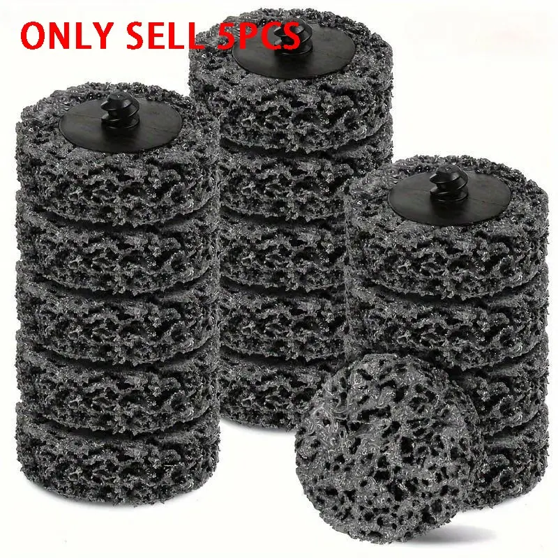 5pcs Quick Change Easy Strip Discs Abrasive Disc Set - High-Performance Paint Stripping Wizard - Durable Black Abrasive Wheel for Effortless Welds, Rust & Paint Removal - Perfect Drill & Die Grinder Attachment