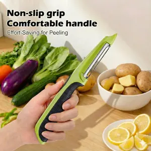 Multi-purpose 2-in-1 Fruit & Vegetable Peeler with Bottle Opener, Sharp Stainless Steel Blade & Ergonomic Non-slip Grip, Essential Kitchen Tool for Potato, Carrot, Apple