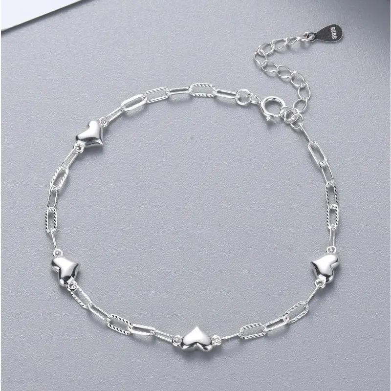 Heart Design Bracelet for Women & Girls, Simple & Stylish Versatile Accessory, Perfect Birthday Gift, Trendy Jewelry for Everyday Wear & Special Occasions