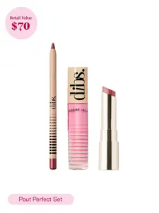 Pout Perfect Set DIBS Beauty - Lip Liner, Jam Jam Plumping Lipstick, Glossy Balm