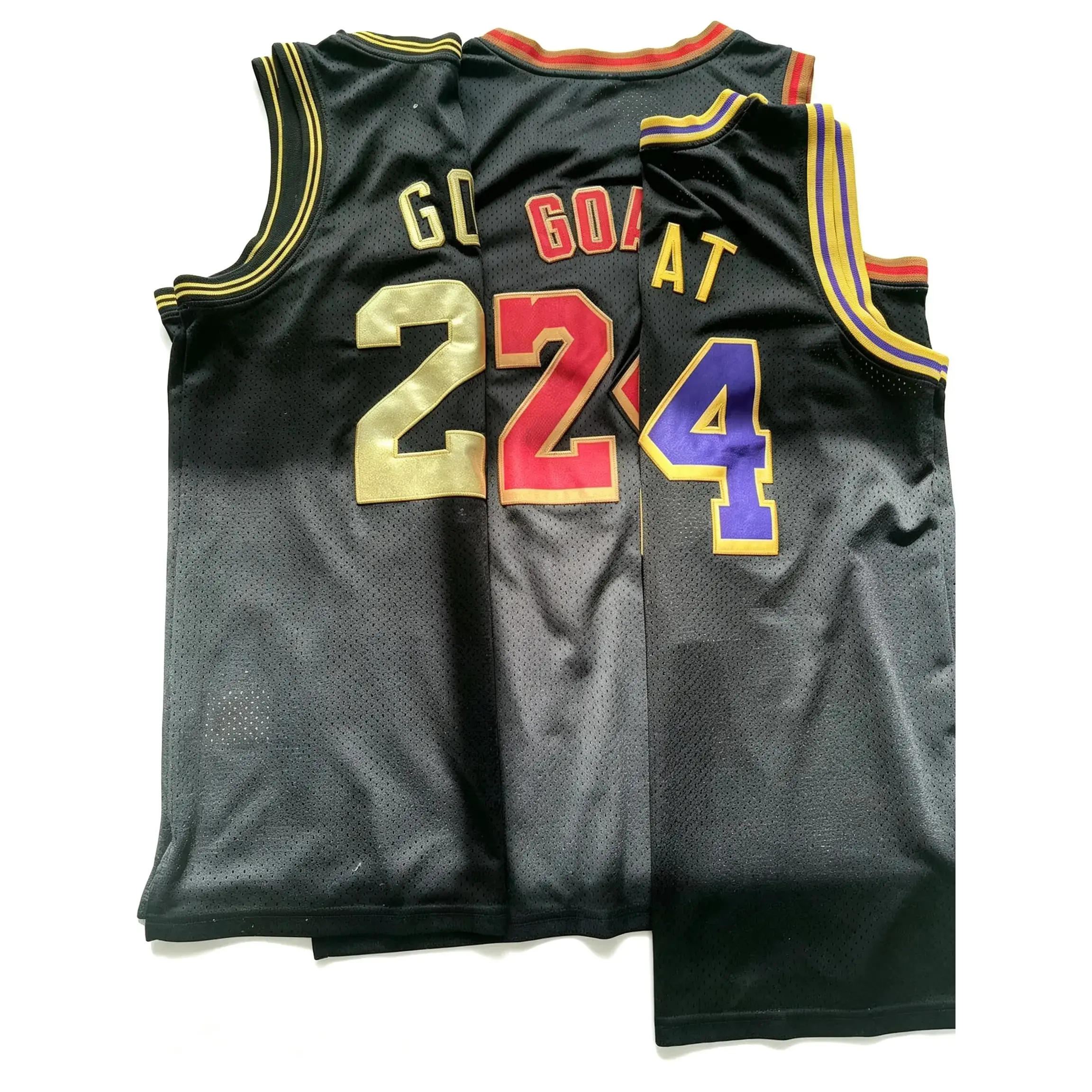 Unisex Oversized#24 Sporty Chic Basketball Jersey - Vintage Sleeveless, Breathable Knit Mesh Fabric, Machine Washable for Game Days, Outdoor Plays