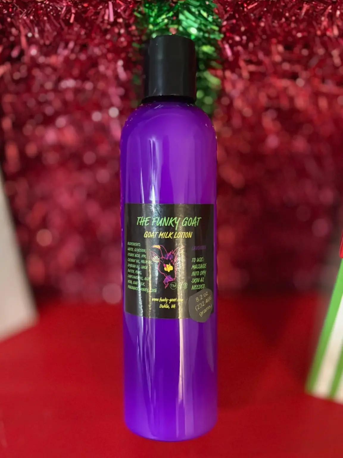 The Funky Goat Lavender Goat Milk Lotion - Luxurious Moisturizer for Dry Skin & Eczema Relief - Gentle & Natural Ingredients for Sensitive Skin MADE ON OUR FARM IN THE USA