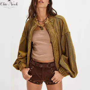 Women's Cardigan Sweaters Cable Knit Sweater Open Front Long Sleeve Chunky Cardigan Coats