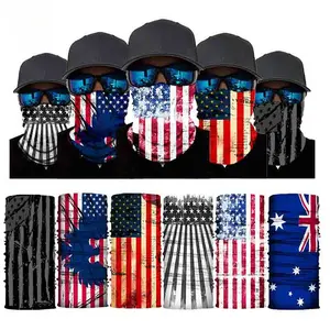 6 Patriotic balaclavas - Sun protection and wind protection, flag design mask, suitable for motorcycle, cycling, skiing, outdoor enthusiasts cold weather protection, motorcycle winter equipment, etc neck gaiter face mask