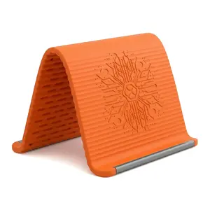 All-in-One Silicone Aluminum Phone Stand, Bendable Foldable Rollable Design, Anti-Slip Multi-Angle Desktop Holder for Phone Tablet Laptop
