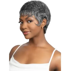 Janet Collection Lavish 100% Virgin Human Hair Silver Full Wig - BEKA