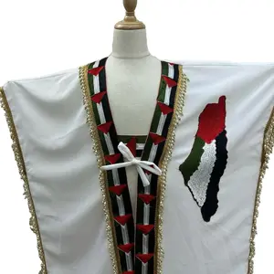 FREESIZE Chifon Palestine Open Bisht with Palestine belt