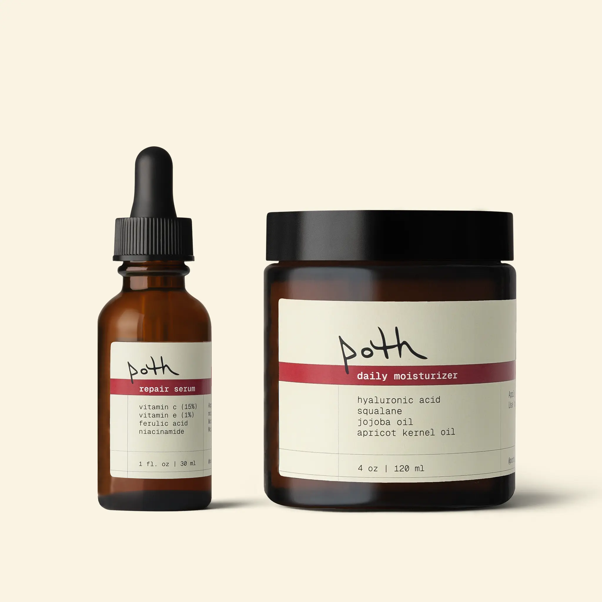 the repair set: repair serum + lipid gel cream moisturizer