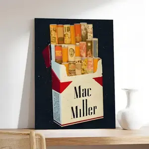 Mac Miller Cigarette Poster, Tribute Mac Miller Poster, Cigarette Pack Discography Retro Poster More Size