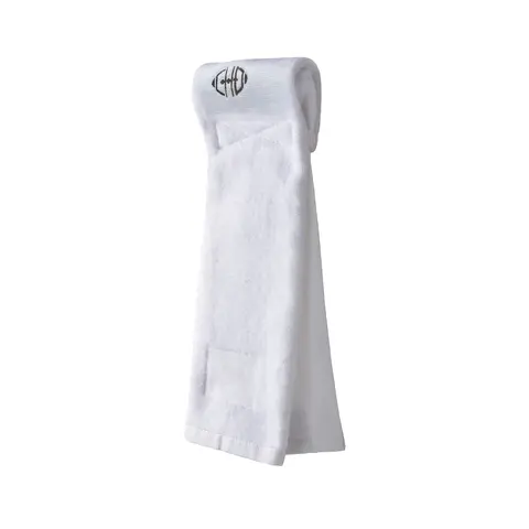 CHD Football Towel with Belt Loop, Sports Towel for Flag Football Players, Black, White & Pink