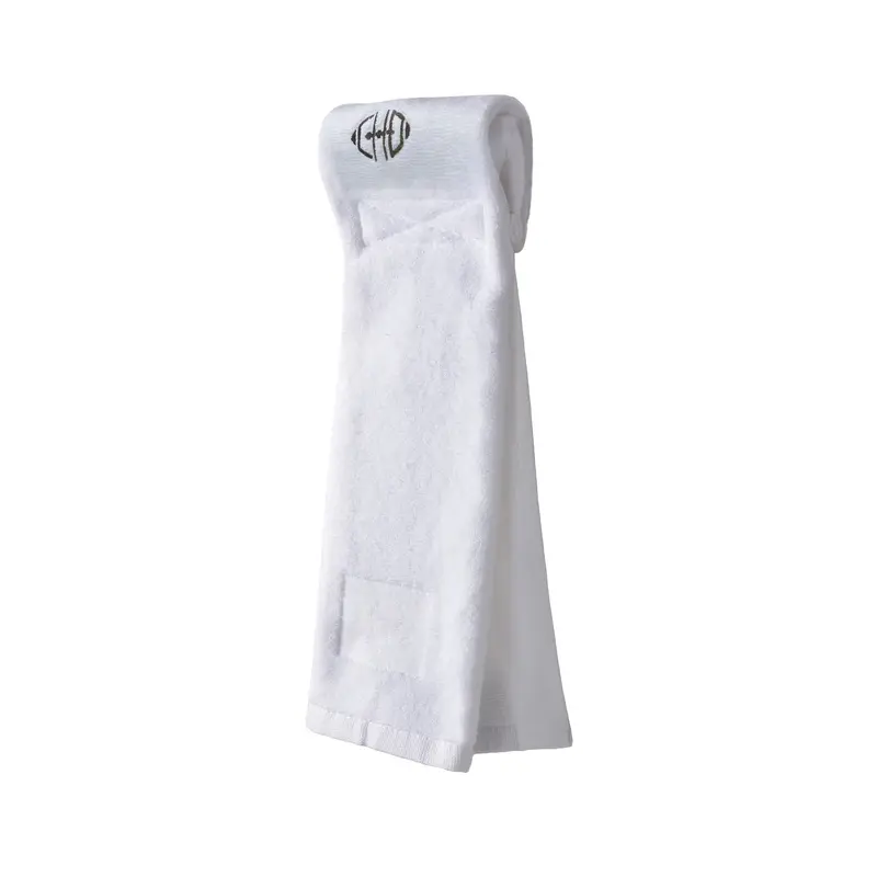CHD Football Towel with Belt Loop, Sports Towel for Flag Football Players, Black, White & Pink