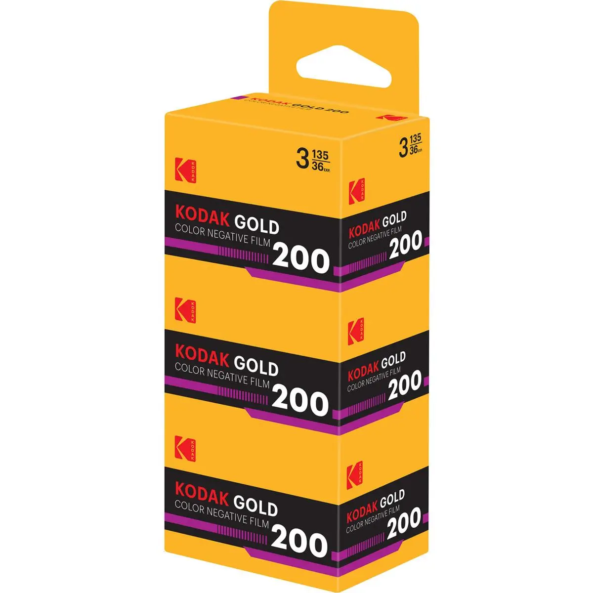 Kodak Gold 200 135 Color Negative Roll Film - 36 Exposures, 3-Pack for Camera Users and Photographers