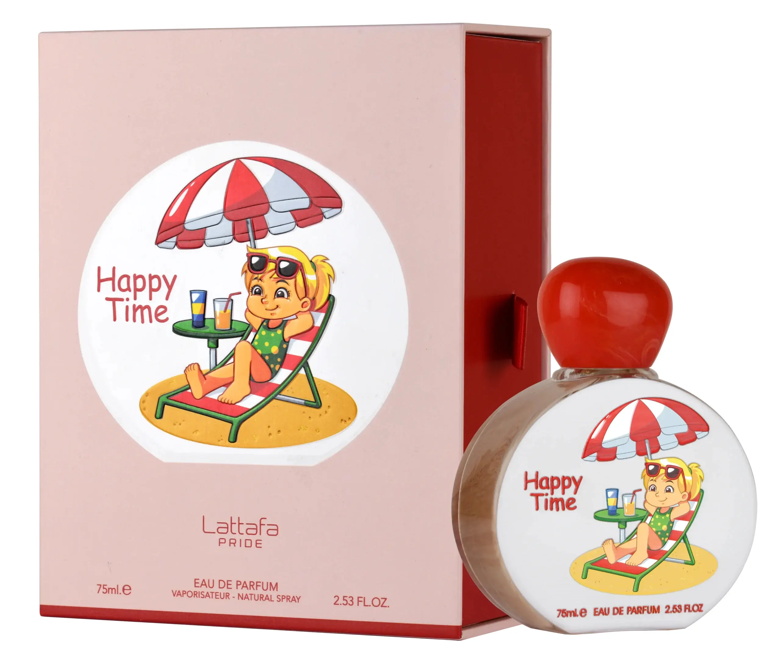 Lattafa Happy Time for Kids Eau de Parfum Spray, 2.53 Ounce / 75 ml