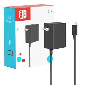 45W Charger For Switch Lite,OLED,Steam Deck-15V 2.6A AC Adapter Charging with 5FT USB C Cord-Support TV Mode