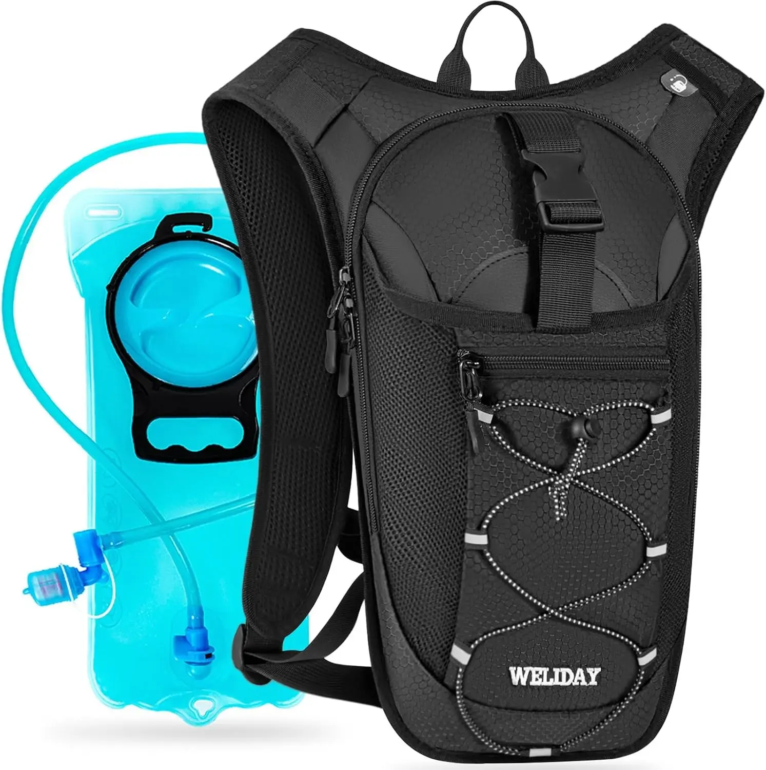 Hydration Backpack with Leak Proof Water Bladder, Lightweight Hydro Water Daypack for Rave, Cycling, Running, Hiking, Climbing