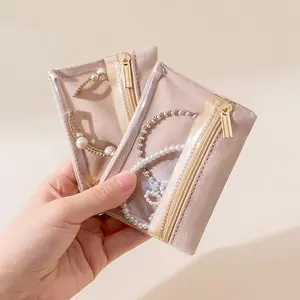 Portable Jewelry Storage Bag, Jewelry Organizer, Jewelry Box, Travel Jewelry Storage Bag, Home Organizer for Earrings, Necklace, Ring, Bracelet, Accessories Box, Multi Compartment Design