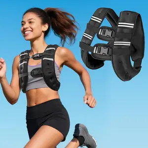 Weighted Vest with Two Adjustment Straps for Men Women, 8lbs/12lbs/16lbs/20lbs Weight Vest with Reflective Stripes for Workout, Strength Training, Running, Fitness,