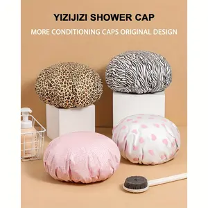 Adjustable Heat Cap for Curl Enhancement - Cordless Insulated Hair Drying Cap with Drawcord, Reusable White Pink, Ideal for Hair Styling Haircare Heatless