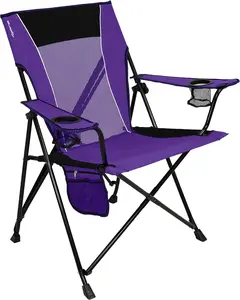 Portable Camping Chair with Dual Lock – Folding Outdoor Lawn & Sports Chair, Heavy Duty Support (Purple)