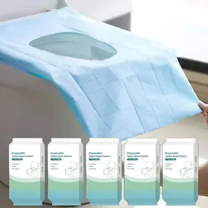 50 Pack Toilet Seat Covers Disposable 16x24 Inch XL Portable Toilet Liners Travel Seat Cover for Outdoors,Hotel, Hospital, Travel, Public Toilet Seat Cover