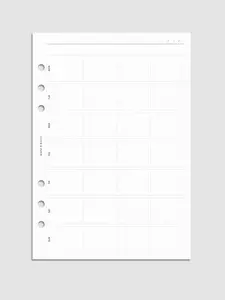 Weekly Block Planner Inserts