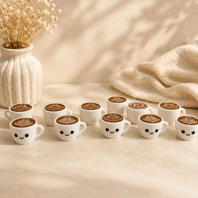 Coffee Keychain /clicker Compact & Stylish Keychain with Unique Design, Practical Fashion Accessory
