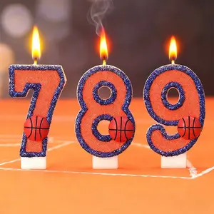1PCS Basketball Number Candles 0-9, Cake Decoration Supplies, Party Favors & Gifts, Perfect Birthday Celebration Essentials