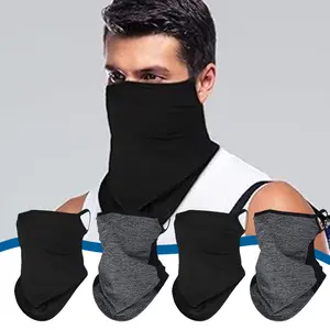Set of 4 Face Mask Reusable Washable Cloth Bandana Women Men Neck Gaiter Cover Ear Loops Balaclava