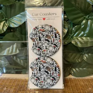 2.75” Multi-Use Drink Coasters – Anti-Slip, Absorbent, Perfect for Cars, Desks & More (Set of 2)