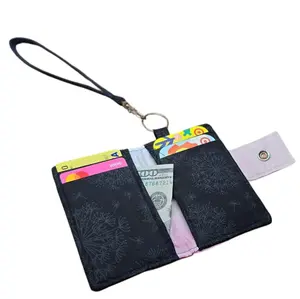 Keychain Wallet with Wrist Strap - Pastel Rainbows & Dark Wishes - Accessories - Small Wallet - Cardholder