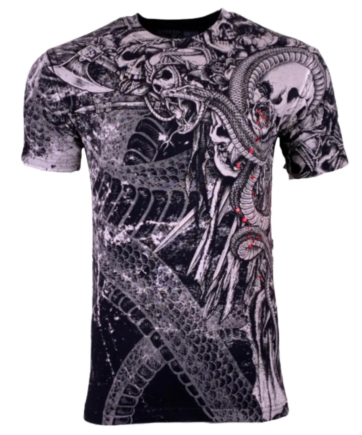 Xtreme Couture by Affliction Men's Ashes & Dust Short-Sleeve Graphic T-Shirt, Crew Neck Top Made in USA, Tshirt, Shortsleeve