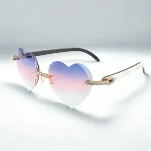 Iced Out White Buffs - Purple Heart Lenses