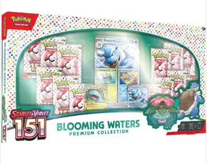 Pokémon TCG: Blooming Waters 151 Premium Collection - 12 Packs with 4 Foil Cards, 1 Oversize Card, 12 Boosters Packs & Code Card