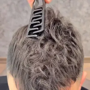 Men's Styling Comb Set, Plastic Material, Portable Small Easy Storage, Heatless Hair Grip Define Volume, Travel Office Dorm Use, Home Styling Tool, Beauty Grooming Tool, Haircare Hair Styling Tools, Hair Styling Kit
