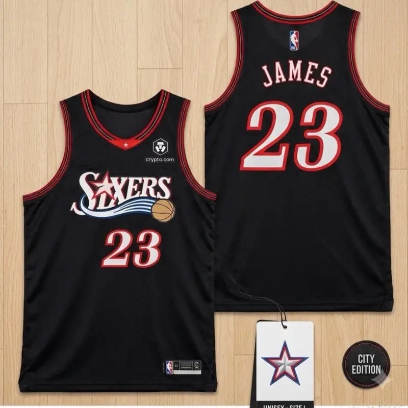 LeBron James 76ers 2026 Basketball Jersey LeBron James 76ers 2026 Basketball Jersey