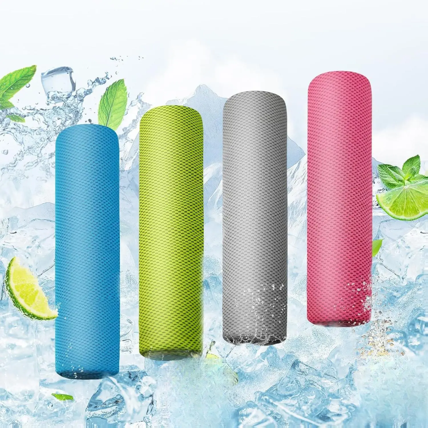 Cooling Towels for Neck/Face Ice Towel Cooling Neck Wraps for Hot Weather Sweat Towels Microfiber Chilly Towel cold Rags Soft Breathable Quick Dry for Indoor /Outdoor/Yoga/ Gym/Working out（40''x12''）