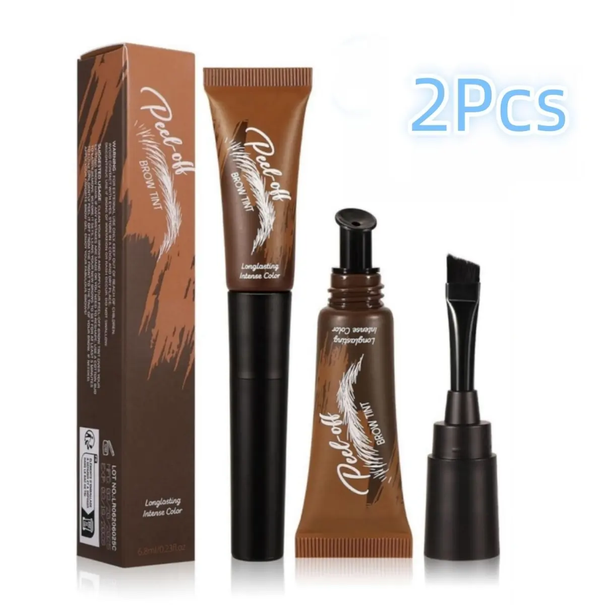 Handaiyan Women's Waterproof Eyebrow Gel Set - 2Pcs, 5-Colors, Hypoallergenic, Long-Lasting, Easy Removal, Flawless Eyeliner, Suitable for All Skin Types, Makeup Cosmetic Gift Set, Eyebrows, 2 Piece Sets