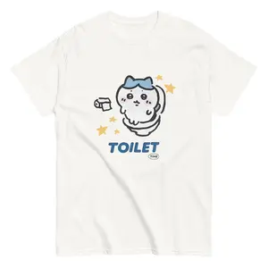 Chiikawa Toilet Shirt, Cute Japanese Manga Graphic Tee Inspired T Shirt, Unisex Shirt, Birthday Gift For Men Women, Unisex Casual Graphic T-Shirts
