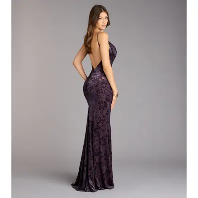 green emerald velvet dress Sequin Sleeveless V-Neck Mermaid Dress by Ladivine CH066  ABC Fashion