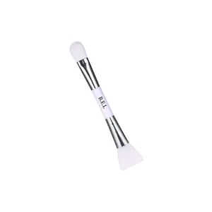 Face Mask Brush Applicator - Dual Sided with Silicone Spatula and Soft Vegan Brush Bristles. Perfect for Clay Face Mask, Make Up, Mud, Peels, Gels, Creams, Foundation, Concealer, Lotion, Moisturizer, Facials - White