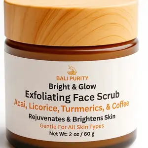 Glow Exfoliating Face Scrub. For Clearer, Brighter, Glowing, & Even Skin Tone. Natural & Organic. Skincare Skin Repair