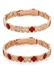 This women's pure copper magnetic bracelet, Fashionable Bangle, is elegant and versatile, suitable for everyday wear, Exquisite Trendy Bracelet