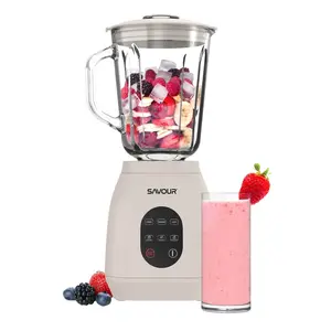 Savour by Tzumi 500W Touchscreen Smoothie Blender – 50oz Ice Crushing Countertop Blender for Smoothies, Sauces, Cocktails and More