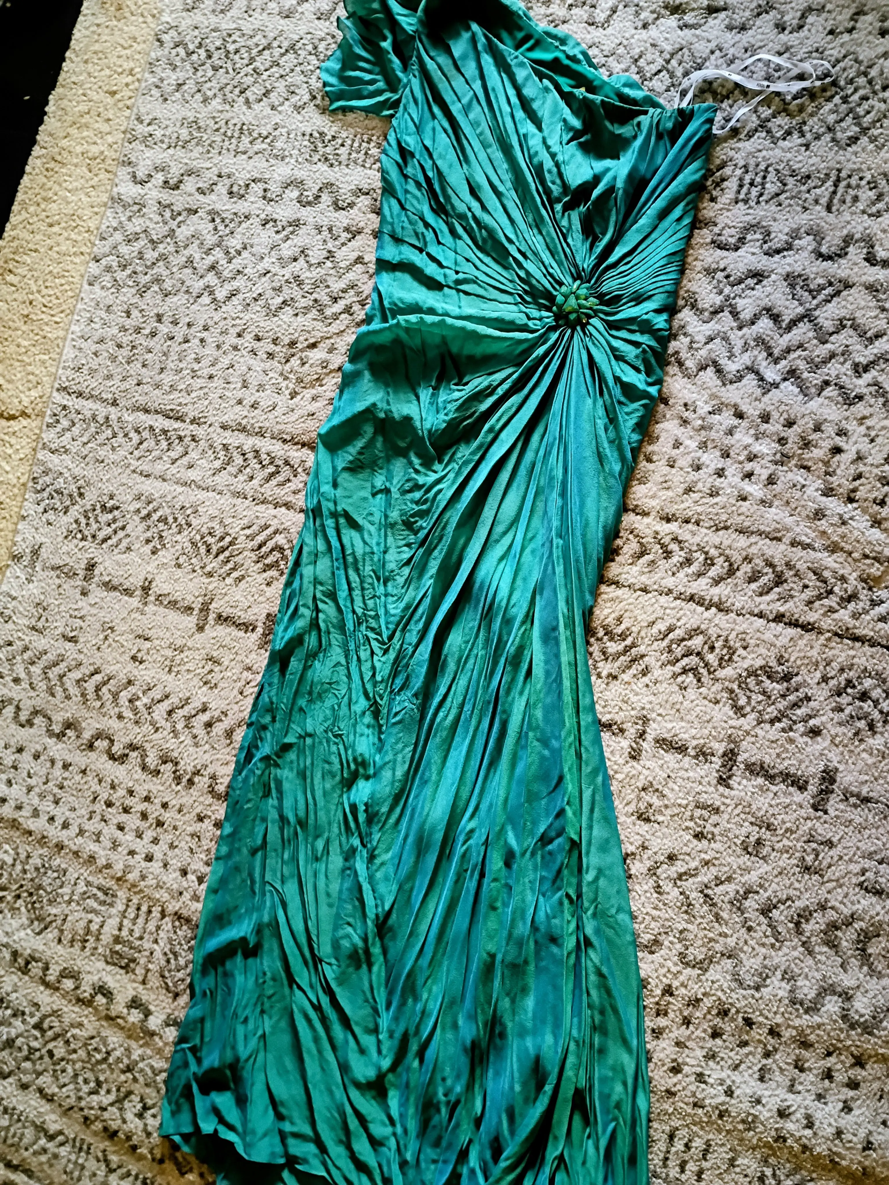 Women's Elegant Tadashi Shoji Formal Wear Evening Dress, Authentic Pre-Owned 1-Piece, Size 14, Gown, Figure-Hugging, Lady