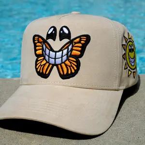 The Butterfly Snapback Cap - Tan
