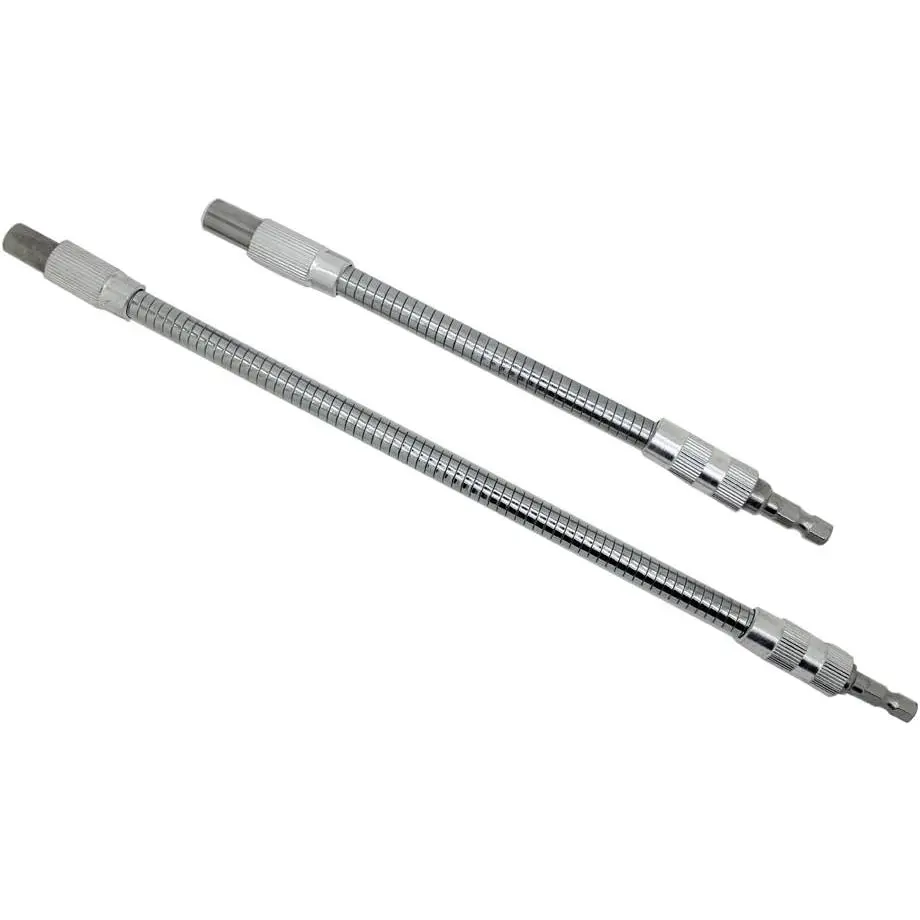 2 count Flexible Extension Drill Bit Holder Flex Shaft Impact Driver for Hand Ratchet  Bits Quick Change  1/4 Hex Shank