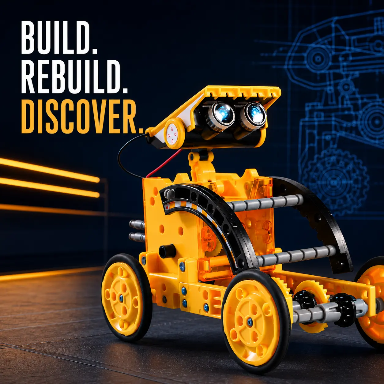 12-in-1 Solar Robot Building Kit, DIY STEM Science Construction Toy with 2 Build Levels, Rebuildable Gear-Driven Robot Models for Hands-On Projects